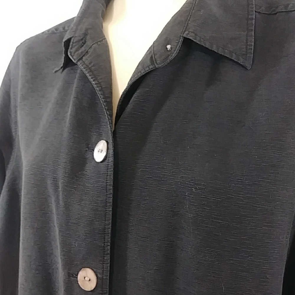 100% Silk Shirt Jacket by Linden Hill - Picture 3 of 8